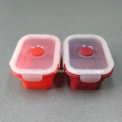 China suppliers NEW Food Storage Containers with BPA Free Airtight Plastic Lids - Silicone Collapsible Lunch Box Container